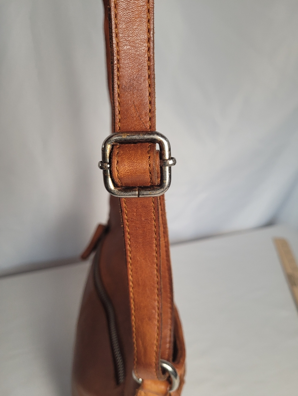 Vilenca Holland Brown Leather Woven Hobo Adjustable Crossbody Bag Purse - Picture 3 of 11
